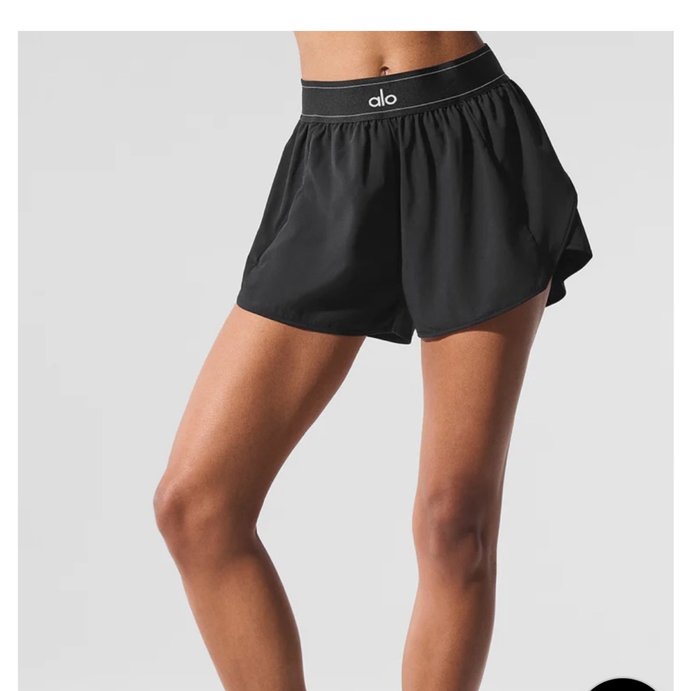 ALO Yoga Women's Jet Black Athletic Shorts
